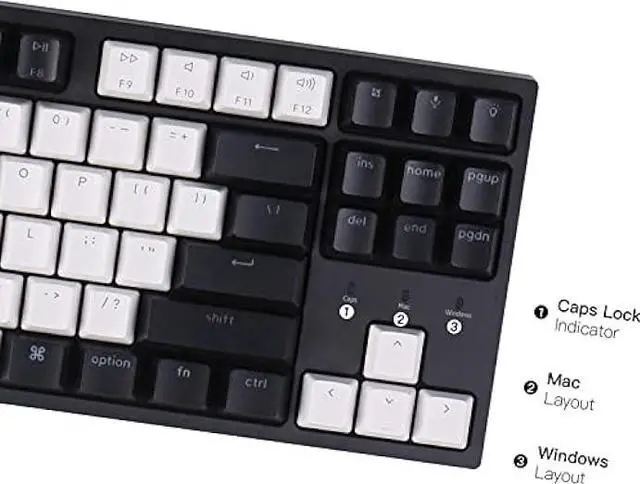 Alt view image 6 of 7 - Keychron C1 87 Key TKL Wired Mechanical Keyboard for Mac Windows, 80% Layout Gateron Brown Switch White LED Backlit Double-Shot ABS Keycaps, USB-C Gaming Keyboard for Gamer/Typists/Office