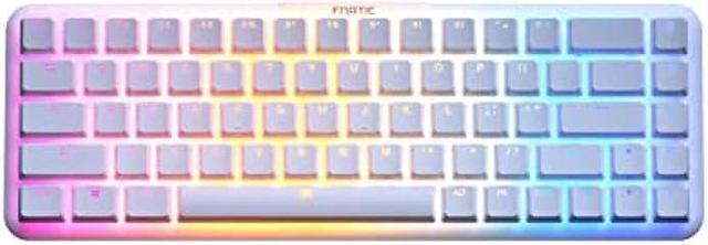 Fnatic STREAK65 LP | White | Compact RGB Gaming Mechanical Keyboard Speed  Switches | PBT Doubleshot Keycaps | 65% Layout (60 65 Percent) Low Profile 