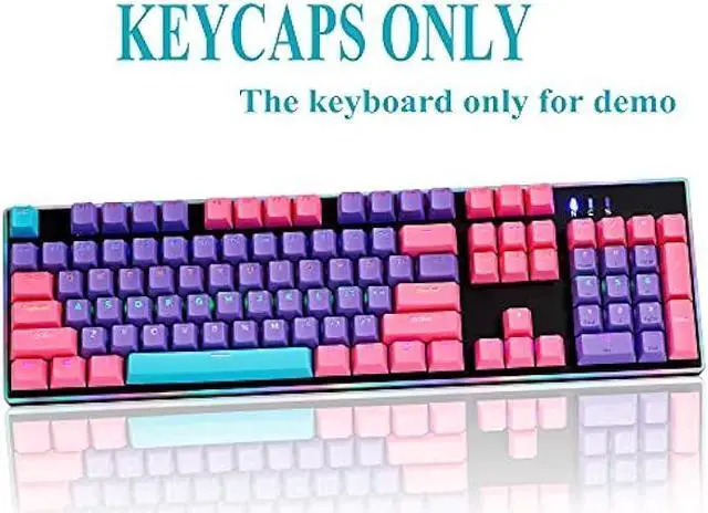 Alt view image 4 of 6 - Ussixchare Backlit Keycaps 60 Percent 87/104 PBT Key Caps Set for 60% Mechanical Gaming Keyboard Gateron Kailh MX Switches (Violet)