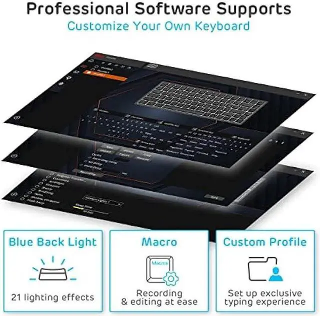 Alt view image 6 of 6 - RK ROYAL KLUDGE RK84 Wireless Blue Backlit 75% Triple Mode BT5.0/2.4G/USB-C Hot Swappable Mechanical Keyboard, 84 Keys Tenkeyless Mechanical Keyboard w/Programmable Software, Blue Switch