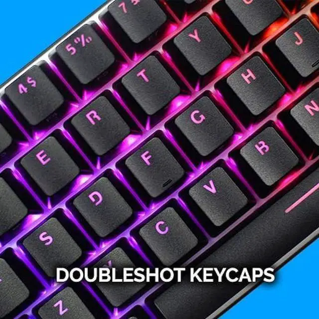Alt view image 2 of 6 - Whirlwind FX Atom 60% Gaming Keyboard: Interactive and Customizable Lighting  Immersive, Reactive RGB Experience (Blue Clicky)