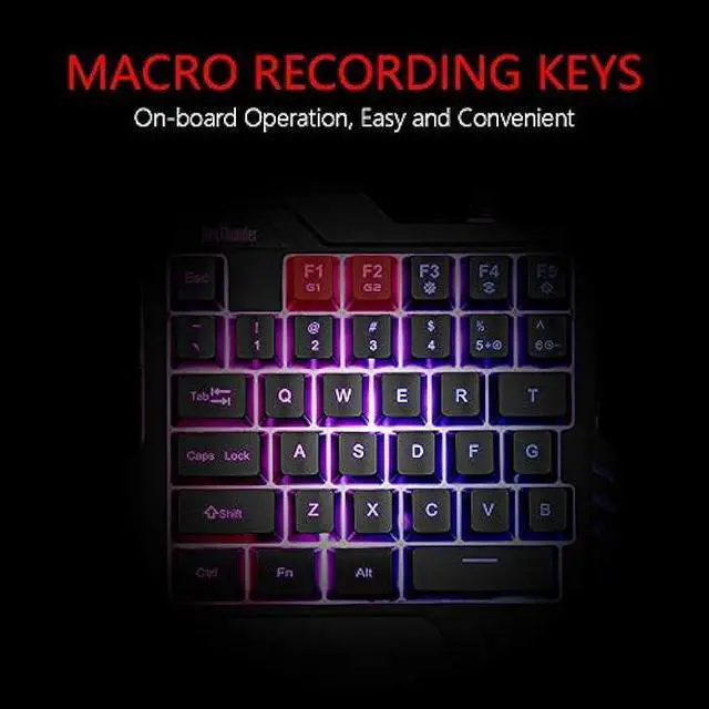 Alt view image 5 of 6 - RedThunder One-Handed RGB Gaming Keyboard and Mouse Combo, 35 Keys Mini Gaming Keypad, 6400 DPI Mouse, Portable Game Controller for PC Gamer