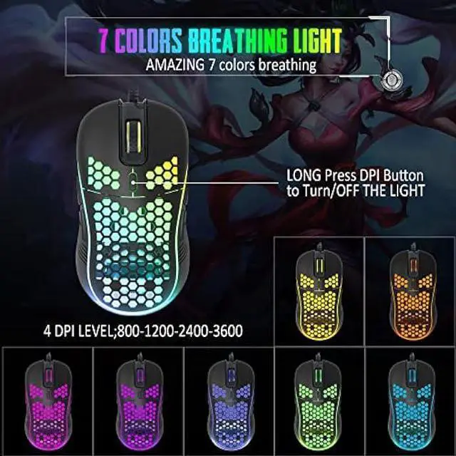 Alt view image 5 of 7 - RGB One Handed Gaming Keyboard and Mouse Combo,USB Wired Mechanical Feeling Gaming Keypad with Wrist Rest Support, Gaming Mouse for Laptop PC Xbox PS4 Game Office