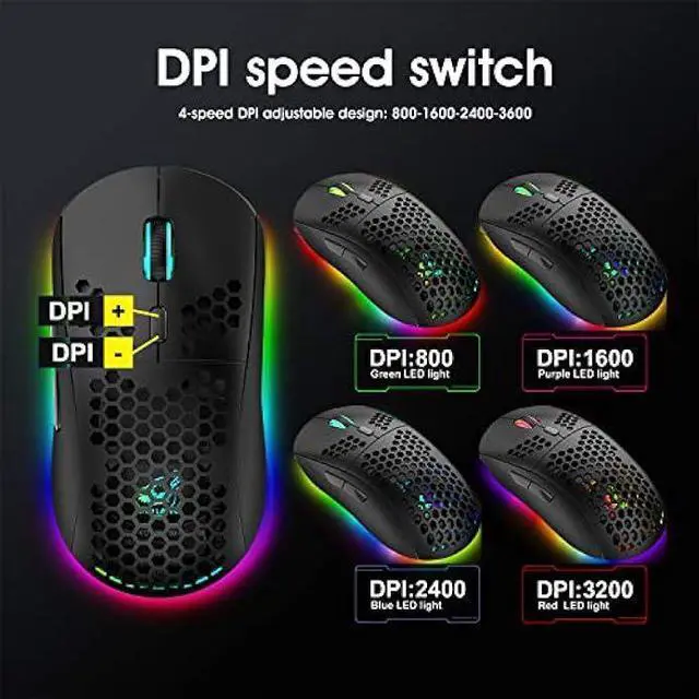 Alt view image 6 of 7 - Wireless Gaming Keyboard and Mouse Combo, 2200mAh Mini 61 Keys Mechanical Feeling Keyboard with Bluetooth 5.1&2.4G Wireless Dual Modes,RGB Backlit Wireless Lightweight Gaming Mouse for PC/Gamer