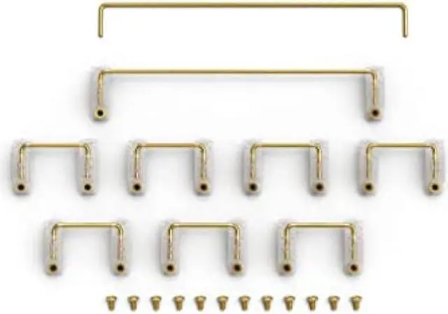 Alt view image 2 of 3 - Glorious Keyboard Stabilizer GSV2 Kit for Mechanical Keyboards, Gold Wire and Premium Polymer, MX Compatible, Easy Screw-in, PCB Mount, Enhanced Sound on GMMK 2, PRO & Numpad (2u, 6.25u, and 7u)