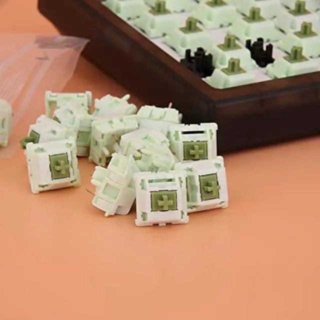 Alt view image 6 of 6 - Feker Matcha Switches, Mechanical Keyboard DIY MX 5 pin Linear Switches Shaft for All MX Mechanical Keyboard - 60cN Force Pre Lubed (45PCS)