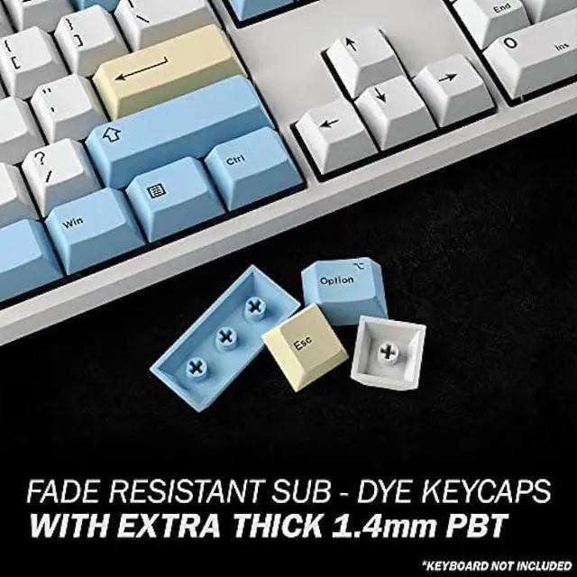 Alt view image 2 of 7 - HK GAMING Custom Keycaps | Dye Sublimation PBT Keycap Set for Mechanical Keyboard | 139 Keys | Cherry Profile | ANSI US-Layout | Compatible with Cherry MX, Gateron, Kailh, Outemu | Pegaso