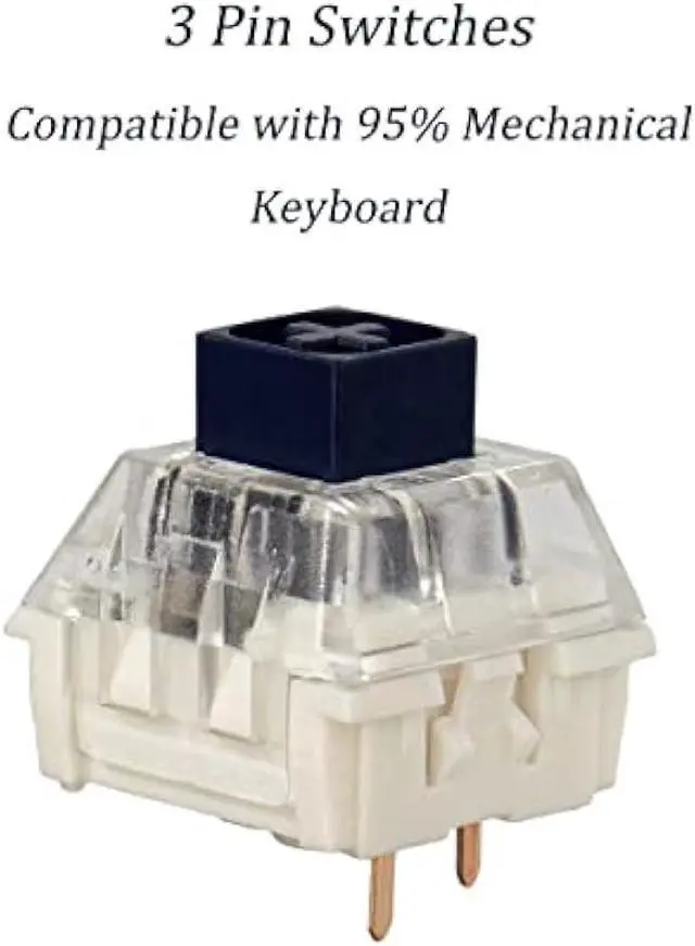 Alt view image 4 of 7 - 65 Pack Kailh Box Switch Navy RGB SMD for Mechanical Gaming Keyboard 3 pin Switches IP56 Water-Proof Compatible Cherry MX Switches