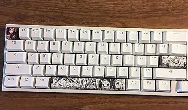 Alt view image 2 of 2 - Benemate Japanese Anime Keycaps, 4 Keycap Set, Dye-subbed PBT Spacebar Keycap, Esc Enter Keycaps for DIY Gaming Mechanical Keyboard