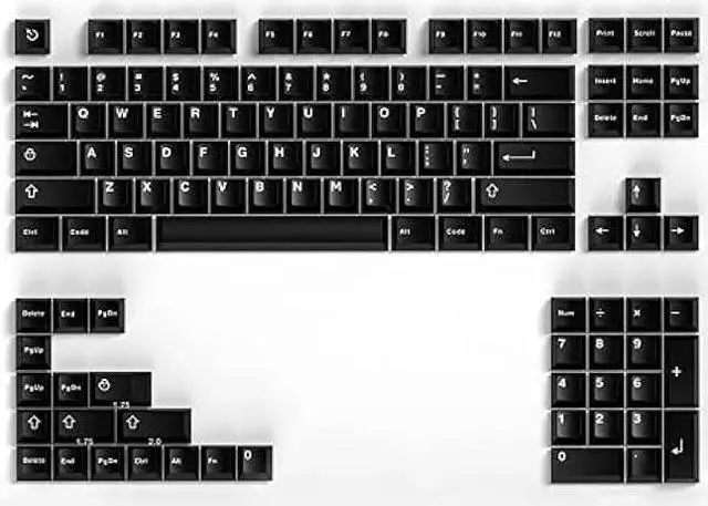 Main image of WOB Keycaps 125 Keys Cherry Profile Doubleshot Keycap for filco Cherry Ducky Mechanical Gaming Keyboard