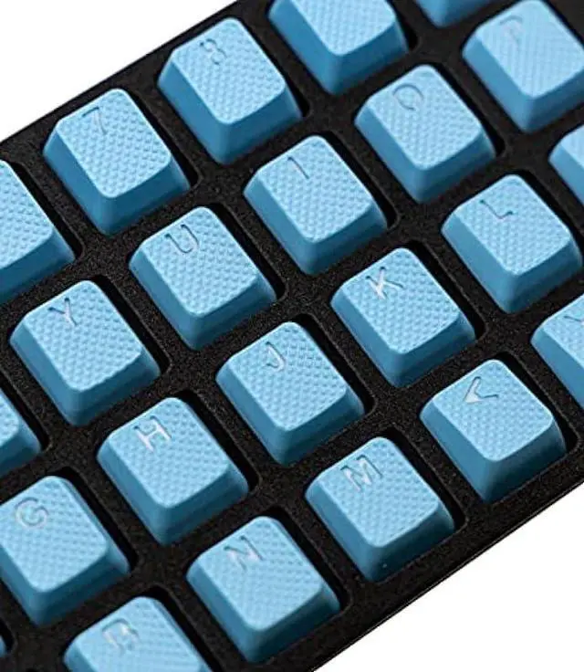 Alt view image 2 of 6 - TAI-HAO 42 Rubber Gaming Keycaps Compatible with All MX Types Keyboards - Neon Blue