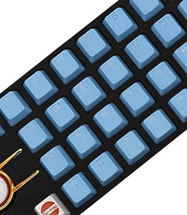 Alt view image 3 of 6 - TAI-HAO 42 Rubber Gaming Keycaps Compatible with All MX Types Keyboards - Neon Blue