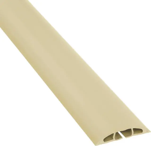 Main image of D-Line 6ft Floor Cord Cover, Cable Protector, Extension Protect Wires & Prevent Trips, Management Solution - Cavity = 0.63" (W) x 0.31" (H) Beige