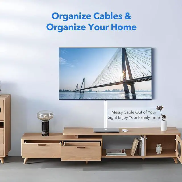 Alt view image 4 of 7 - Yecaye 304in Cord Hider, One-Cord Cable Concealer Kit, PVC Wire Covers for Cords on Wall, Paintable Cable Raceway Management, Max for 2 Small Cords for Home Office, 18 x L16.9in W0.59in H0.4in