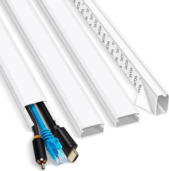 YCLYC 62.8in Cable Cover Wall, White Wire Cover for Wall, Paintable Cord  Cover Wall Kit
