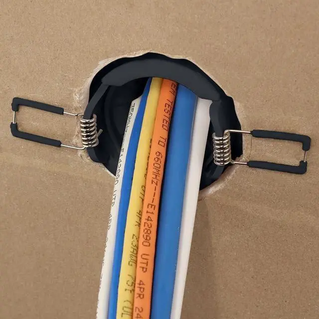 Alt view image 3 of 7 - Construct Pro Speedy Spring-Lock Cable Pass Through Port | 2 inch Diameter | Black CON6061SPZ