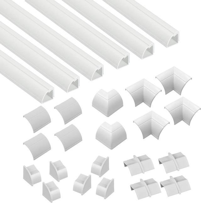 D-Line Quarter Round Cable Raceway, Self-Adhesive Baseboard Molding  Alternative, White, 6 x 6.5ft Lengths Per Pack in 2023