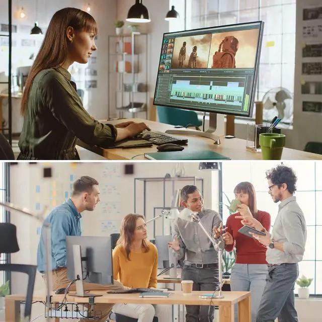 Alt view image 5 of 7 - No Drill Cable Management Under Desk Cable Holder/Cable Tray, Screw-Free mounting for Easy Cable Management (2× Set Size M for Desk mounting, for Cables, Chargers, Extension Leads) KD Essentials