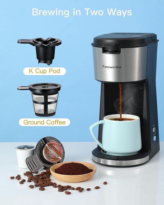  Famiworths Single Serve Coffee Maker for K Cup