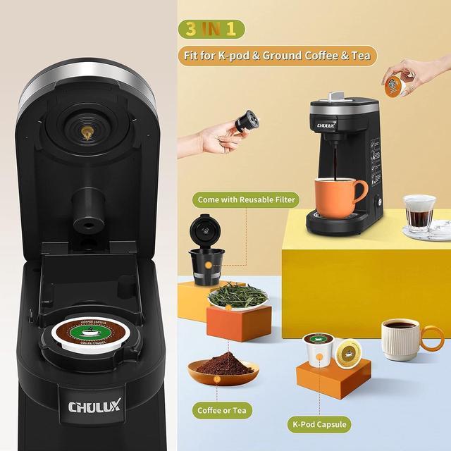CHULUX Stainless Steel Single Serve Coffee Maker for Capsule in 2023  Single  serve coffee makers, Stainless steel coffee maker, Coffee pods design