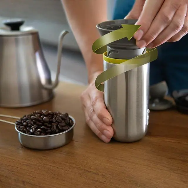 Alt view image 2 of 7 - WACACO Cuppamoka Pour-Over Coffee Maker, Portable Drip Coffee Maker with 10 Cone Paper Filters, Manually Operated, Stainless Steel Coffee Brewer, 10 fl oz
