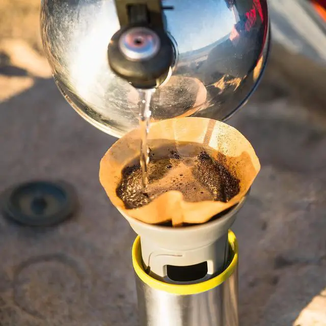 Alt view image 3 of 7 - WACACO Cuppamoka Pour-Over Coffee Maker, Portable Drip Coffee Maker with 10 Cone Paper Filters, Manually Operated, Stainless Steel Coffee Brewer, 10 fl oz