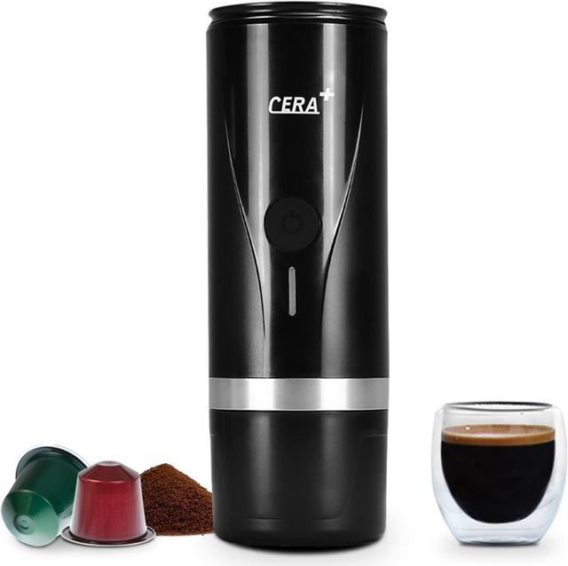 CERA+ Portable Espresso Maker Non-Heating Version Electric Coffee Machine  Compatible Ground Coffee NS Pods Fast Brewing Espresso Machine for Office  Travel (Electric Extraction Over 100 CUPS) 