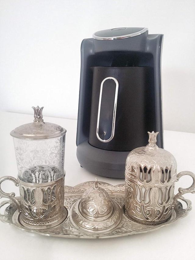  Arzum Okka Minio Automatic Turkish/Greek Coffee Machine, USA  120V UL, 4 cups, Black/Gold: Home & Kitchen