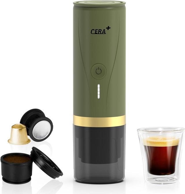 Portable Coffee Maker Heating Rechargeable 12V Car Coffee Capsules Coffee  Cold Brew Espresso Maker For Travel Camping Hiking