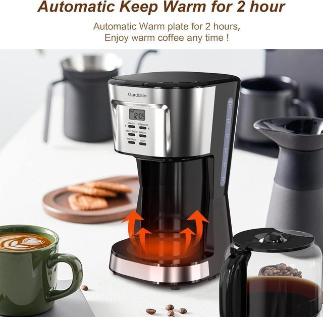 12-Cup Drip Coffee Maker, Coffee Pot Machine Including Reusable