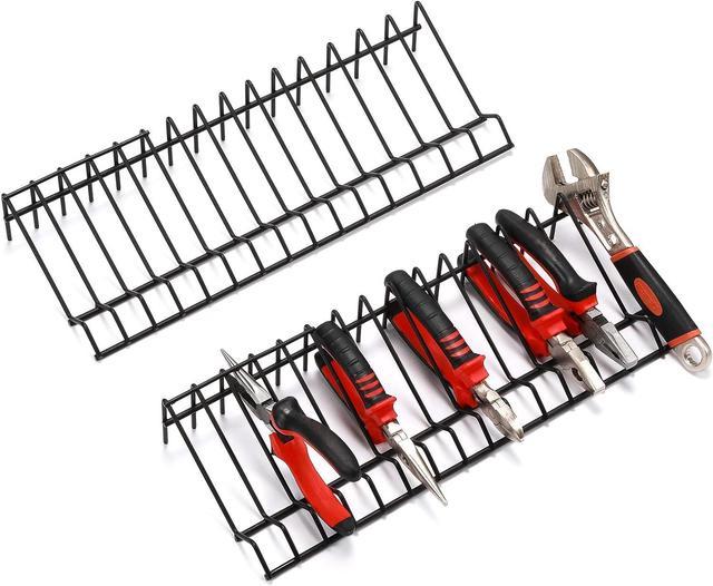 AIRTOON Plier Organizer Rack, Pliers Cutters Organizer, Stores Spring  Loaded, Durable Black Rack Fits Most Toolboxes, Drawers, 2 Pack 