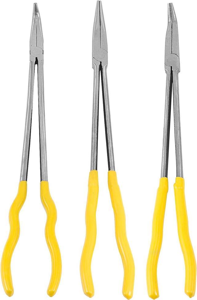 HOIGON 3 Pieces 16 Inch Long Needle Nose Plier Set, 90-Degree 45-Degree  Straight Extra Long Reach Pliers Set with Comfortable Handle for Tight  Space 