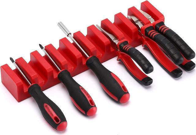 EMENTOL Red Magnetic Plier/Wrench Holder,Tool Organizer,10 Plier Organizers,Modular  Screwdriver Organizers 