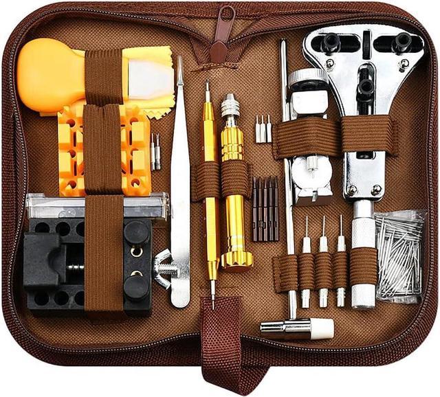 144-Piece Watch Repair Kit- Tool Set for Repairing Watches Including  Opener, Watch Holder, Link Remover - Walmart.com