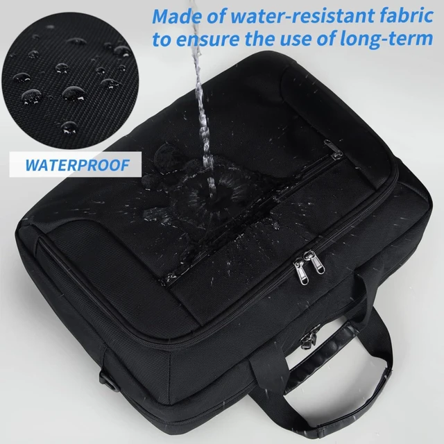 Alt view image 6 of 7 - Laptop Bag 17.3 Inch Laptop Briefcase for Men Work Laptop Case Computer Bag