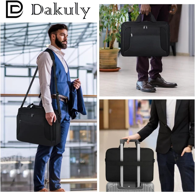 Alt view image 2 of 7 - Laptop Bag 17.3 Inch Laptop Briefcase for Men Work Laptop Case Computer Bag