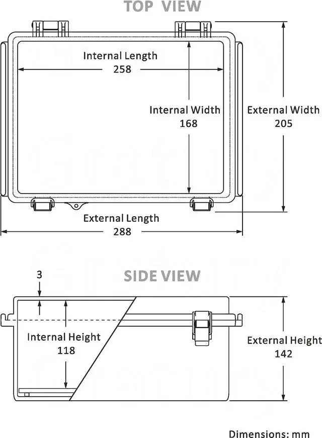 Alt view image 2 of 6 - Junction Box, IP67 Waterproof Plastic Enclosure for Electrical Project, Hinged Grey Cover, Includes Mounting Plate and Wall Bracket 290×190×140mm (11.4"×7.5"×5.5")