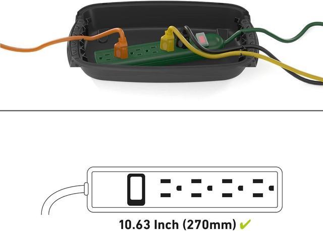 D-Line Outdoor Weatherproof Electrical Cable Box, IP54 Rated for Safe  Outdoor Use, Power Strip Enclosure