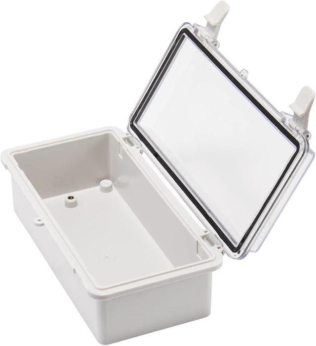 Alt view image 6 of 6 - Laisomeke 200x100x70mm Outdoor Junction Box with Plastic Latch, Universal IP67 Waterproof Project Electrical Box DIY Electrical Enclosure, Plastic Transparent Cover Electrical Box 7.9x3.9x2.8 inches