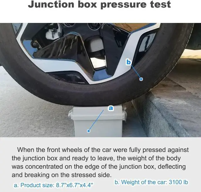 Alt view image 6 of 6 - Waterproof Electrical Enclosure Box ip67 Outdoor Junction Box Plastic ABS and Project Box (Grey, 11.8"×7.9"×5")