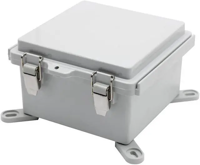 Alt view image 4 of 7 - ABS Electric Junction Box, IP67 Weatherproof Electrical Boxes, Hinged Clear Cover Outdoor Waterproof Plastic Enclosure Box with Lock, Small Dustproof Case 5.9×5.9×3.5 inch(150×150×90mm)