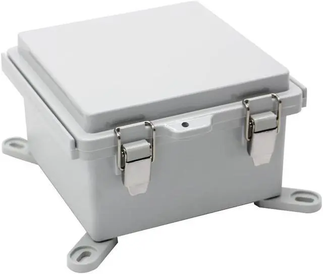 Alt view image 5 of 7 - ABS Electric Junction Box, IP67 Weatherproof Electrical Boxes, Hinged Clear Cover Outdoor Waterproof Plastic Enclosure Box with Lock, Small Dustproof Case 5.9×5.9×3.5 inch(150×150×90mm)