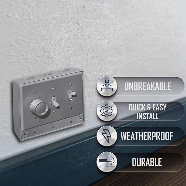 Alt view image 4 of 7 - TayMac TB7100S Electrical Box 3-Gang Die Cast, Aluminum 1-Inch Thread, Gray