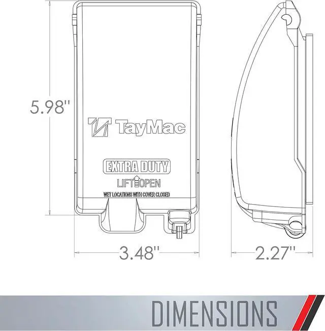 Alt view image 2 of 7 - TayMac MX4280Z EXTRA DUTY Bronze 1-Gang Expandable Weatherproof In-use 3-1/4-in. Electrical Outlet Cover for Home Improvement, Outdoor Outlet Cover for Electrical Box, UFAST Configuration