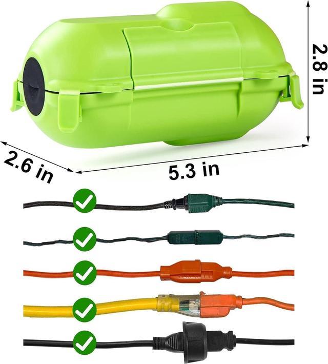 Garnen (2 Pack) Outdoor Extension Cord Safety Cover Weatherproof
