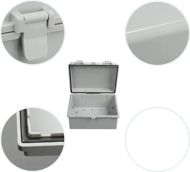 Alt view image 4 of 7 - CrocSee ABS Plastic Dustproof Waterproof IP65 Junction Box Universal Durable Electrical Project Enclosure with Lock (8.6"x6.7"x4.3")