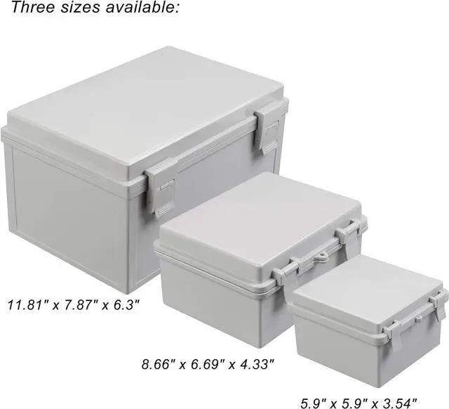 Alt view image 7 of 7 - CrocSee ABS Plastic Dustproof Waterproof IP65 Junction Box Universal Durable Electrical Project Enclosure with Lock (8.6"x6.7"x4.3")