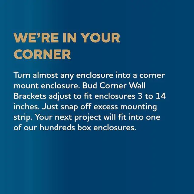 Alt view image 6 of 7 - BUD Industries NBF-32422 Plastic Outdoor NEMA Economy Box 13.78" L x 9.84" W x 5.91" H, Gray
