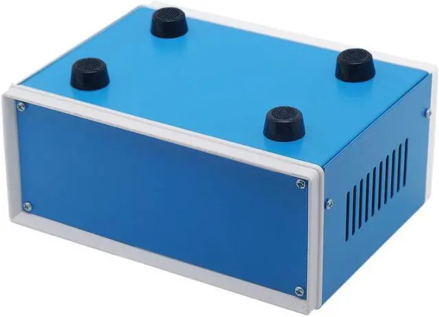 Alt view image 3 of 7 - Zulkit Electronic Enclosures Blue Metal Enclosure Project Case DIY Box Junction Case Enclosure Preventive Case 6.7 x 4.3 x 3.1 inch(170 x130x80mm)