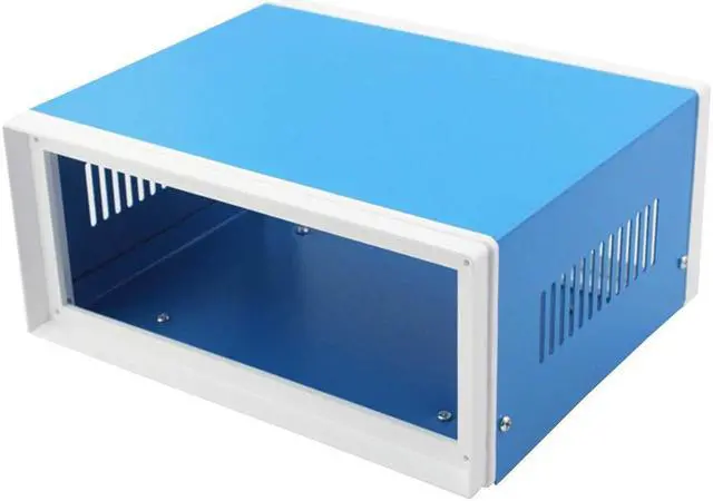 Alt view image 6 of 7 - Zulkit Electronic Enclosures Blue Metal Enclosure Project Case DIY Box Junction Case Enclosure Preventive Case 6.7 x 4.3 x 3.1 inch(170 x130x80mm)